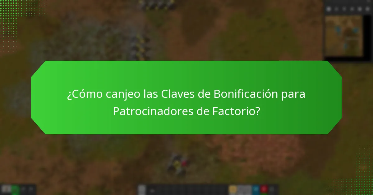 ¿Qué mercancía califica para las Claves de Bonificación para Patrocinadores de Factorio?