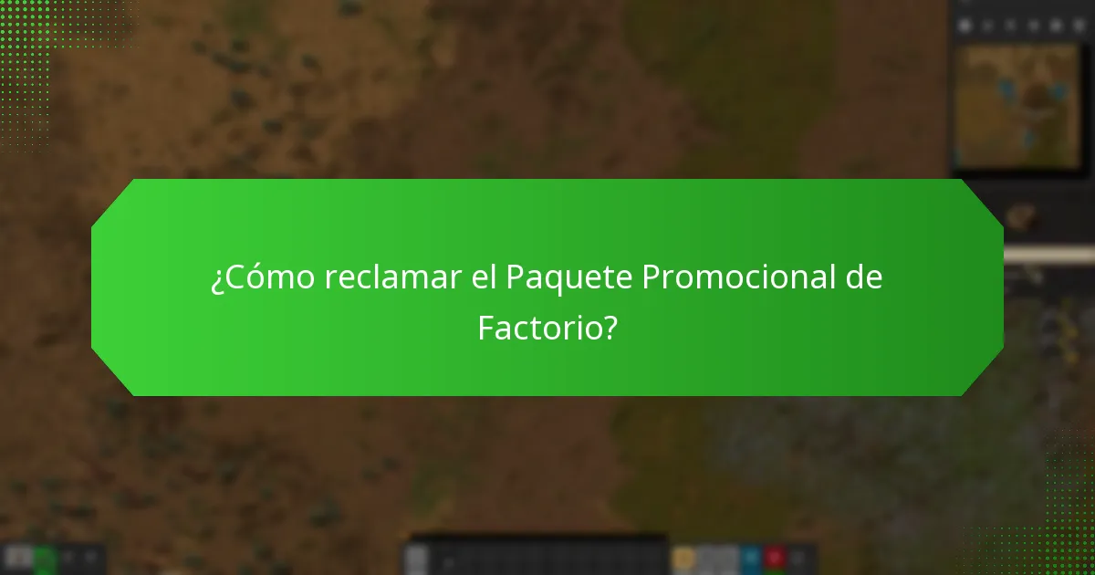 ¿Dónde está disponible el Paquete Promocional de Factorio?