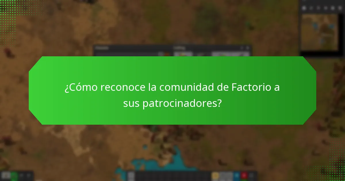 ¿Qué eventos destacan a los patrocinadores de Factorio?