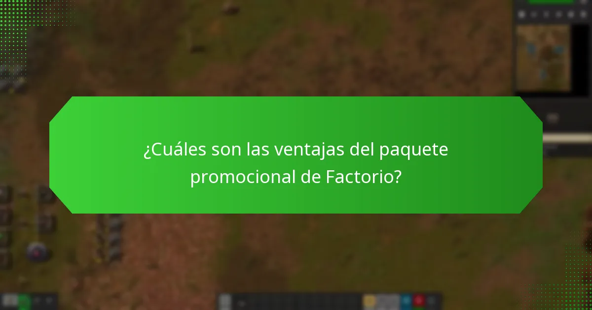 ¿Qué plataformas ofrecen el paquete promocional de Factorio?