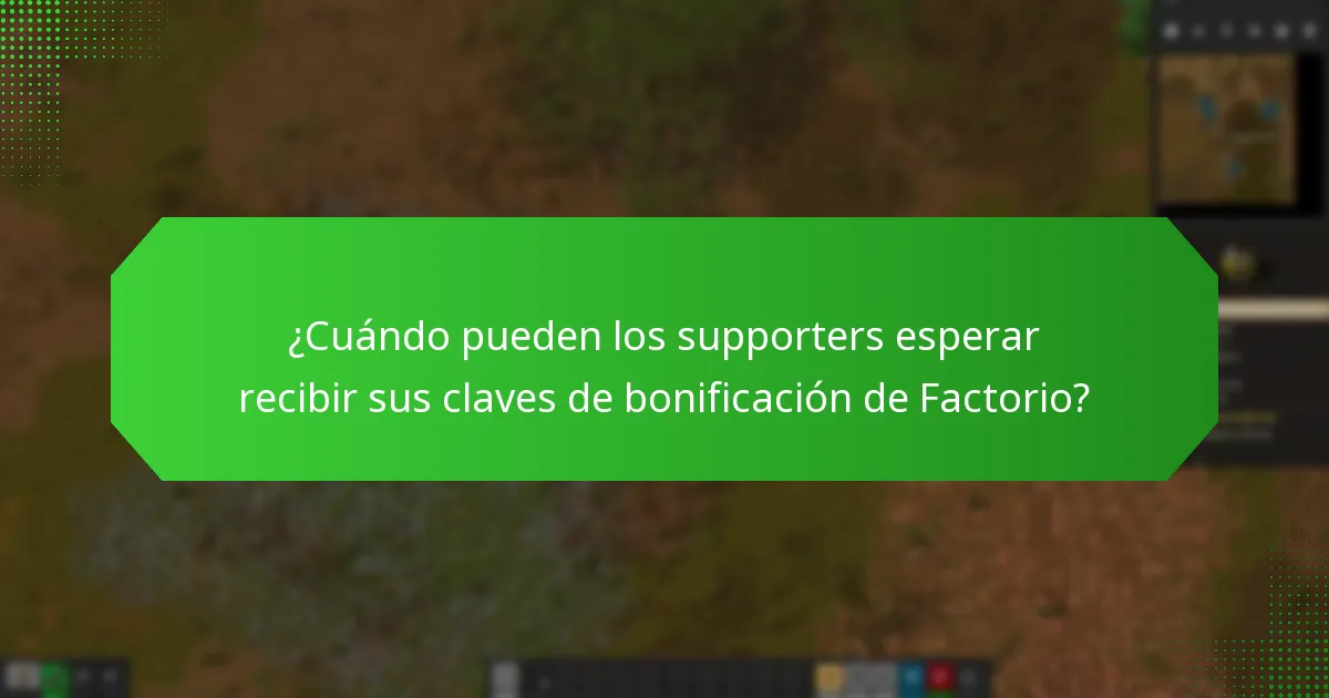 ¿Qué métodos de entrega se utilizan para las claves de bonificación para supporters de Factorio?