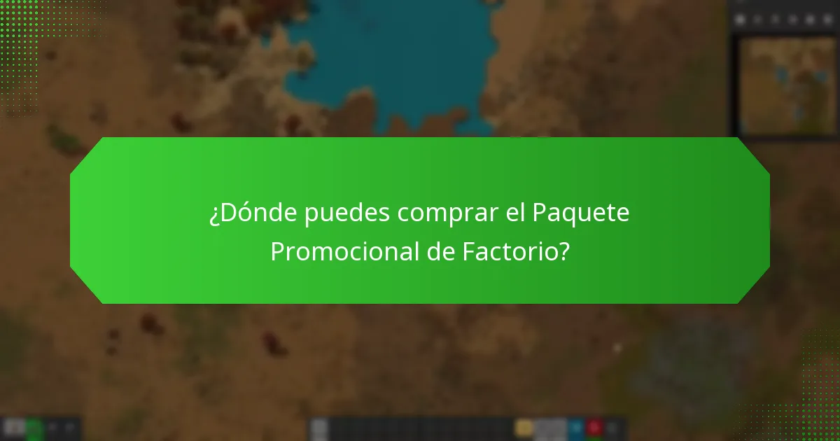 ¿Dónde puedes comprar el Paquete Promocional de Factorio?