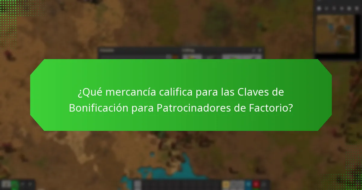 ¿Cómo canjeo las Claves de Bonificación para Patrocinadores de Factorio?